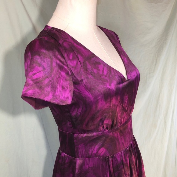 Silk Banana Republic Deep Purple Midi Dress - Picture 11 of 16